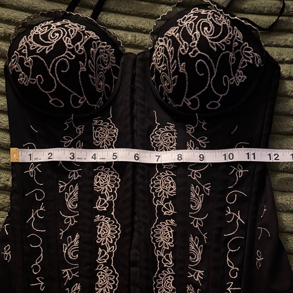 Charlotte Russe Black Bustier black and lace corset - Picture 12 of 12